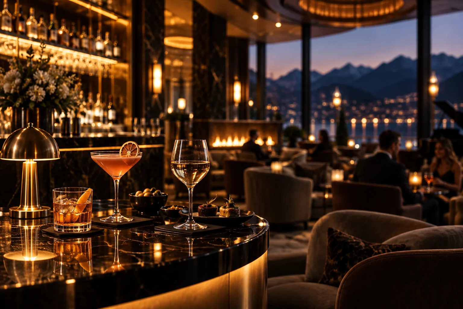 Stimmungsvolle Lounge im Falkenhof